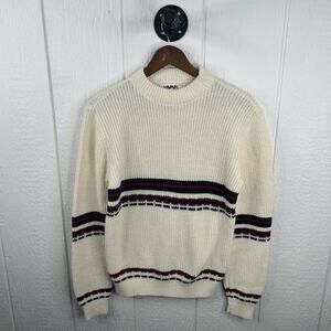 Vintage 90’s Savvy Cream Cable Knit Chunky Sweater Size Medium